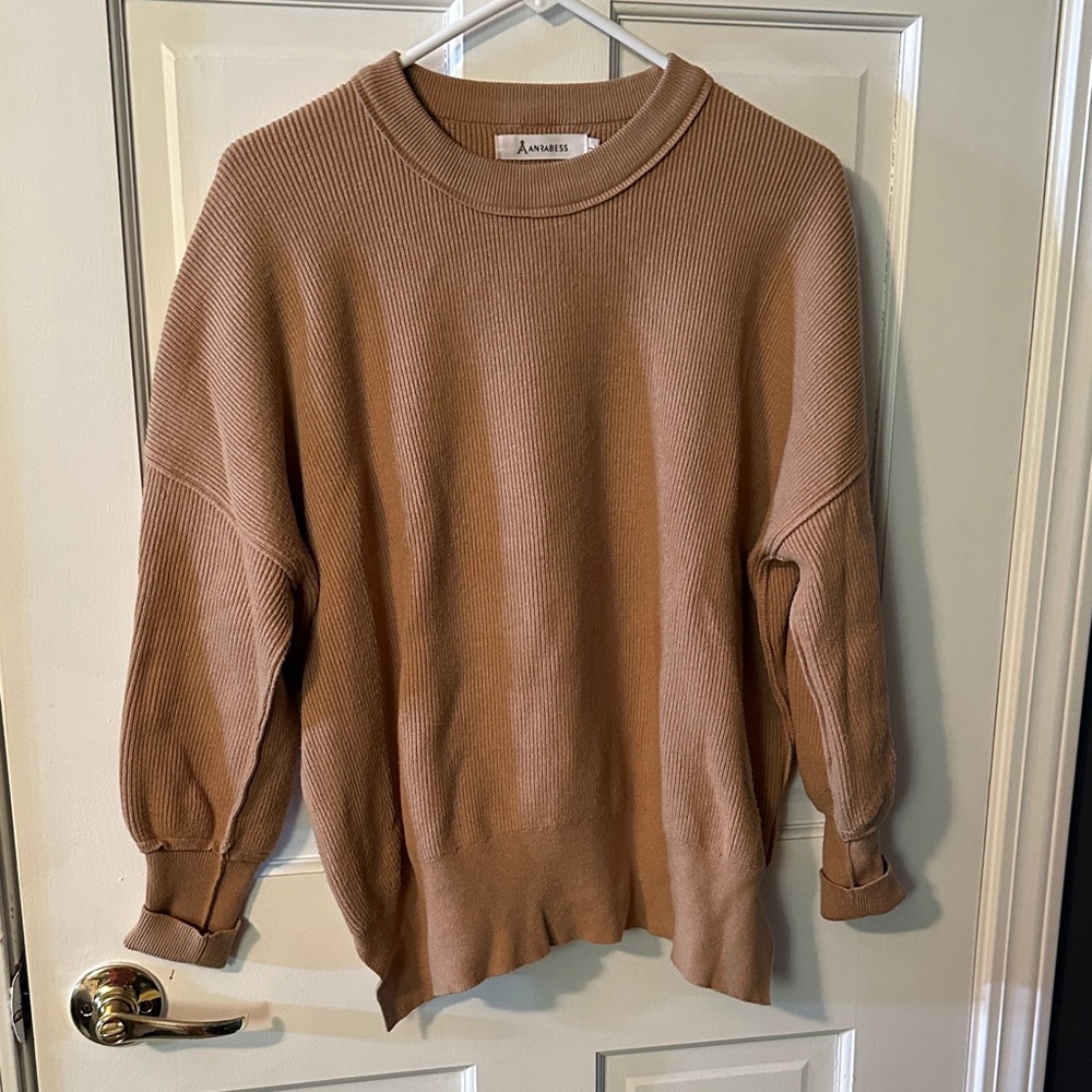 Brown Ribbed Sweater